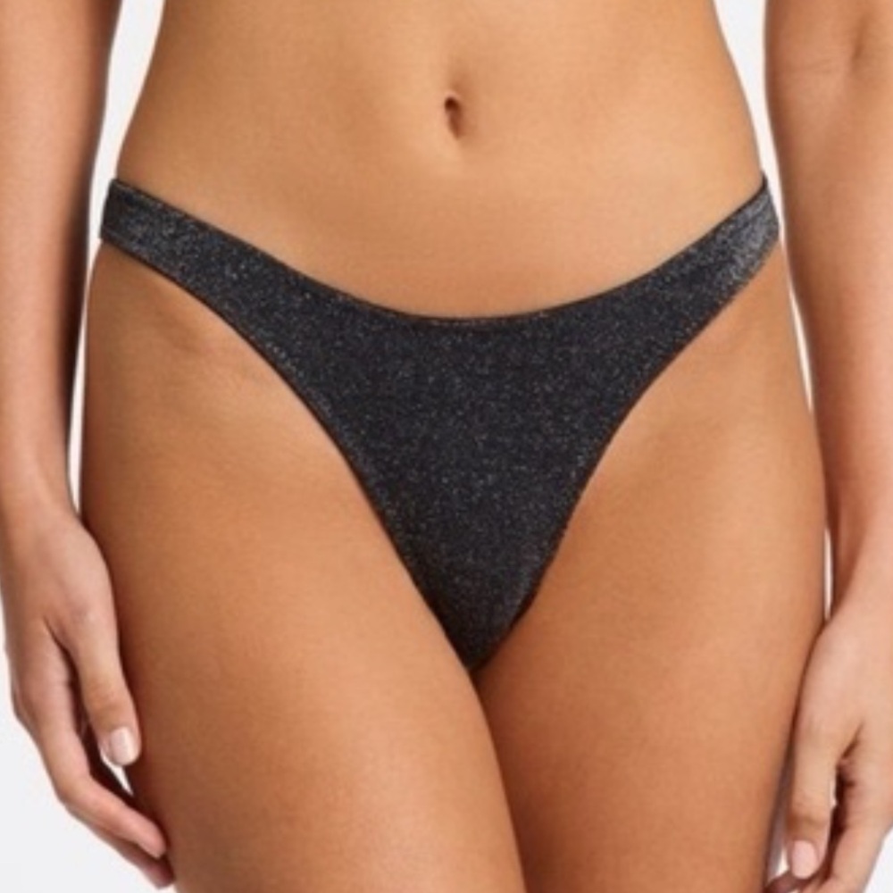 Triangl Swimwear Black Glitter Bikini Bottom